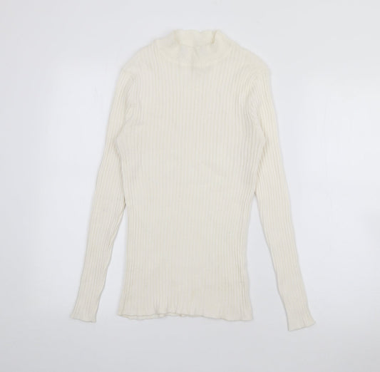 Womens UK Size M Preworn Ivory Pullover Jumper