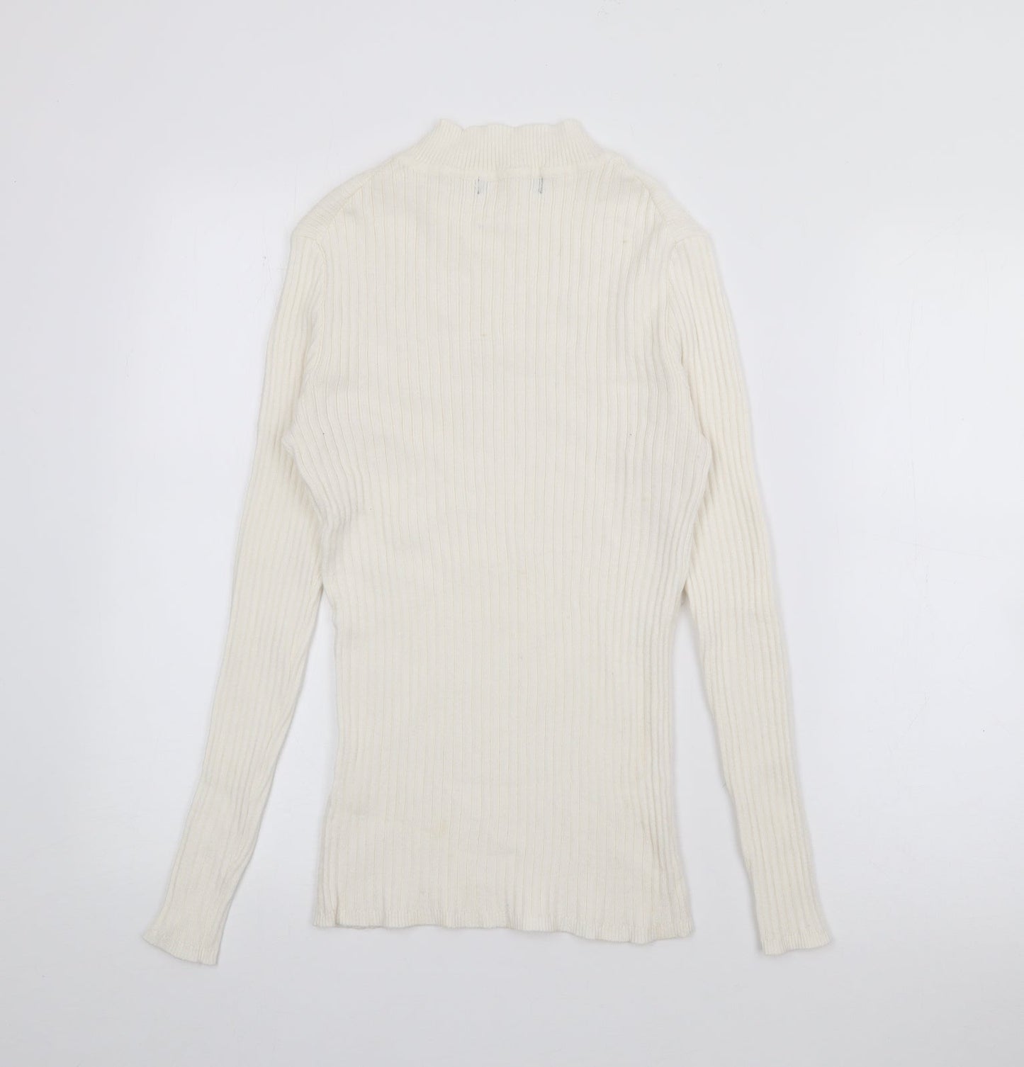 Womens UK Size M Preworn Ivory Pullover Jumper