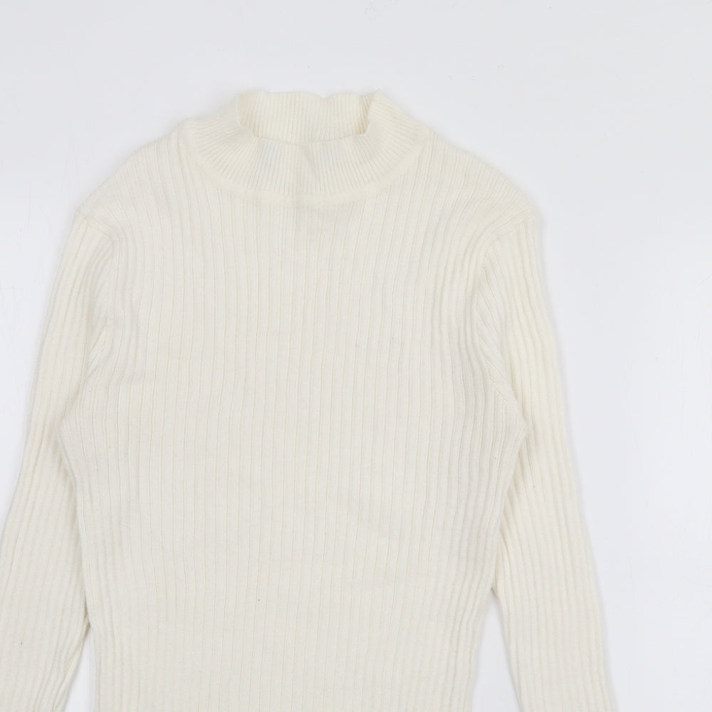 Womens UK Size M Preworn Ivory Pullover Jumper