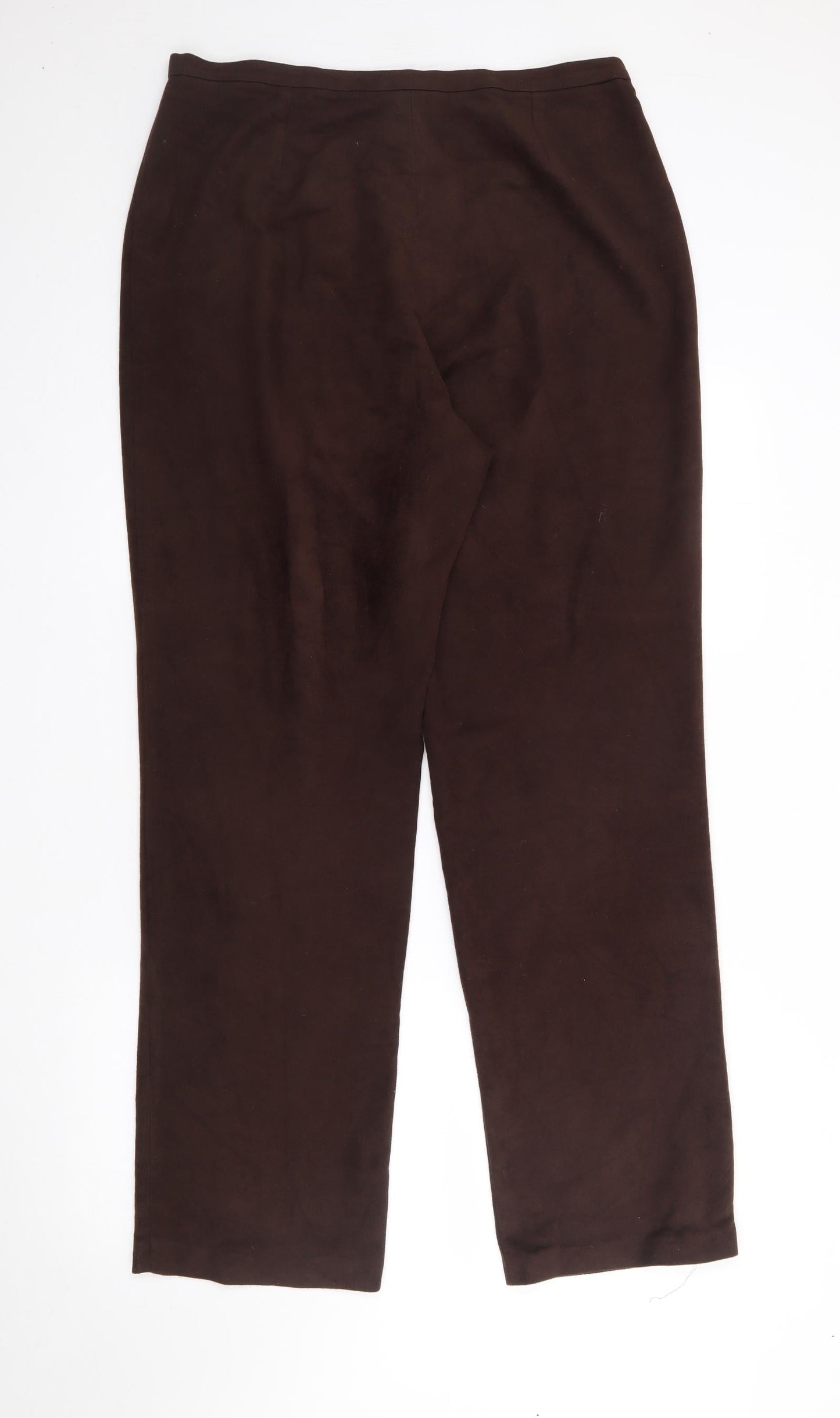 Liza Lovell Womens Brown  Polyester Trousers  Size 16 L30 in Regular
