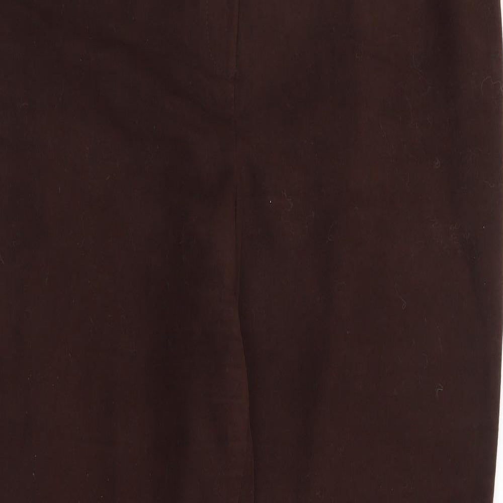 Liza Lovell Womens Brown  Polyester Trousers  Size 16 L30 in Regular