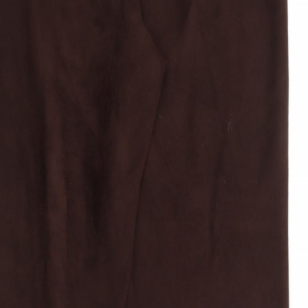 Liza Lovell Womens Brown  Polyester Trousers  Size 16 L30 in Regular