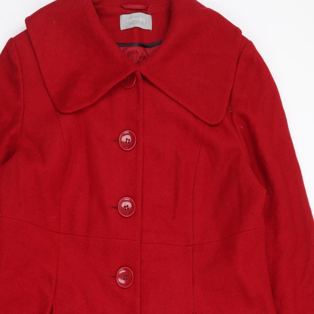 Womens UK Size 20 BHS Red Overcoat