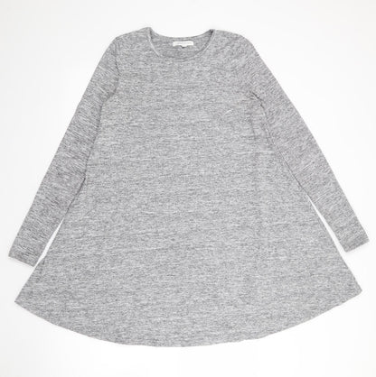 Glamorous Womens Grey  Polyester Jumper Dress  Size 8  Crew Neck