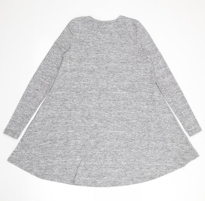 Glamorous Womens Grey  Polyester Jumper Dress  Size 8  Crew Neck