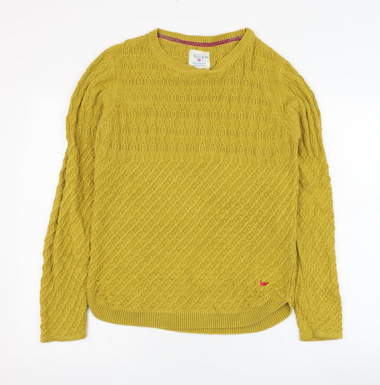 Womens UK Size S EWM Yellow Pullover Jumper