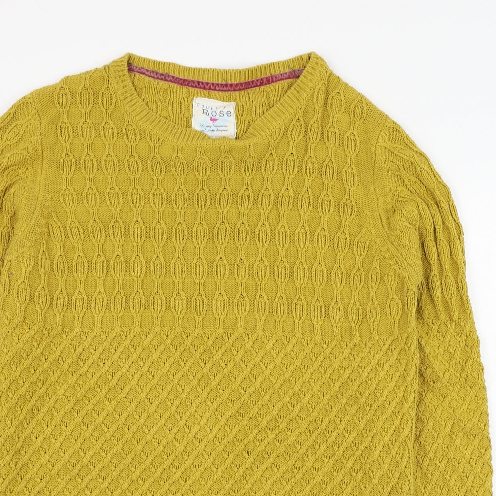 Womens UK Size S EWM Yellow Pullover Jumper