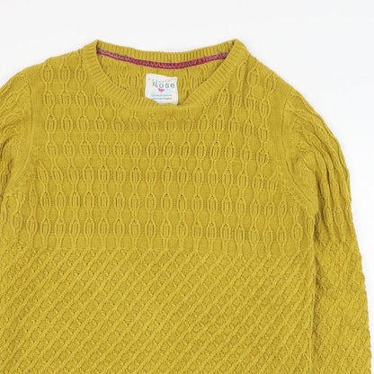 Womens UK Size S EWM Yellow Pullover Jumper