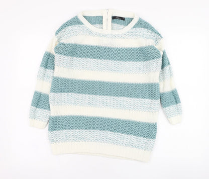 Womens UK Size XS BM Blue Pullover Jumper
