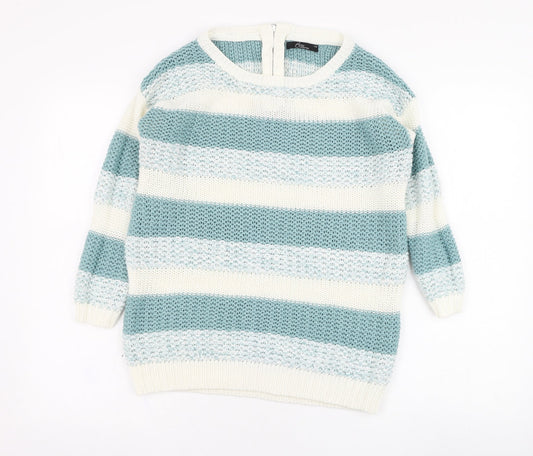 Womens UK Size XS BM Blue Pullover Jumper