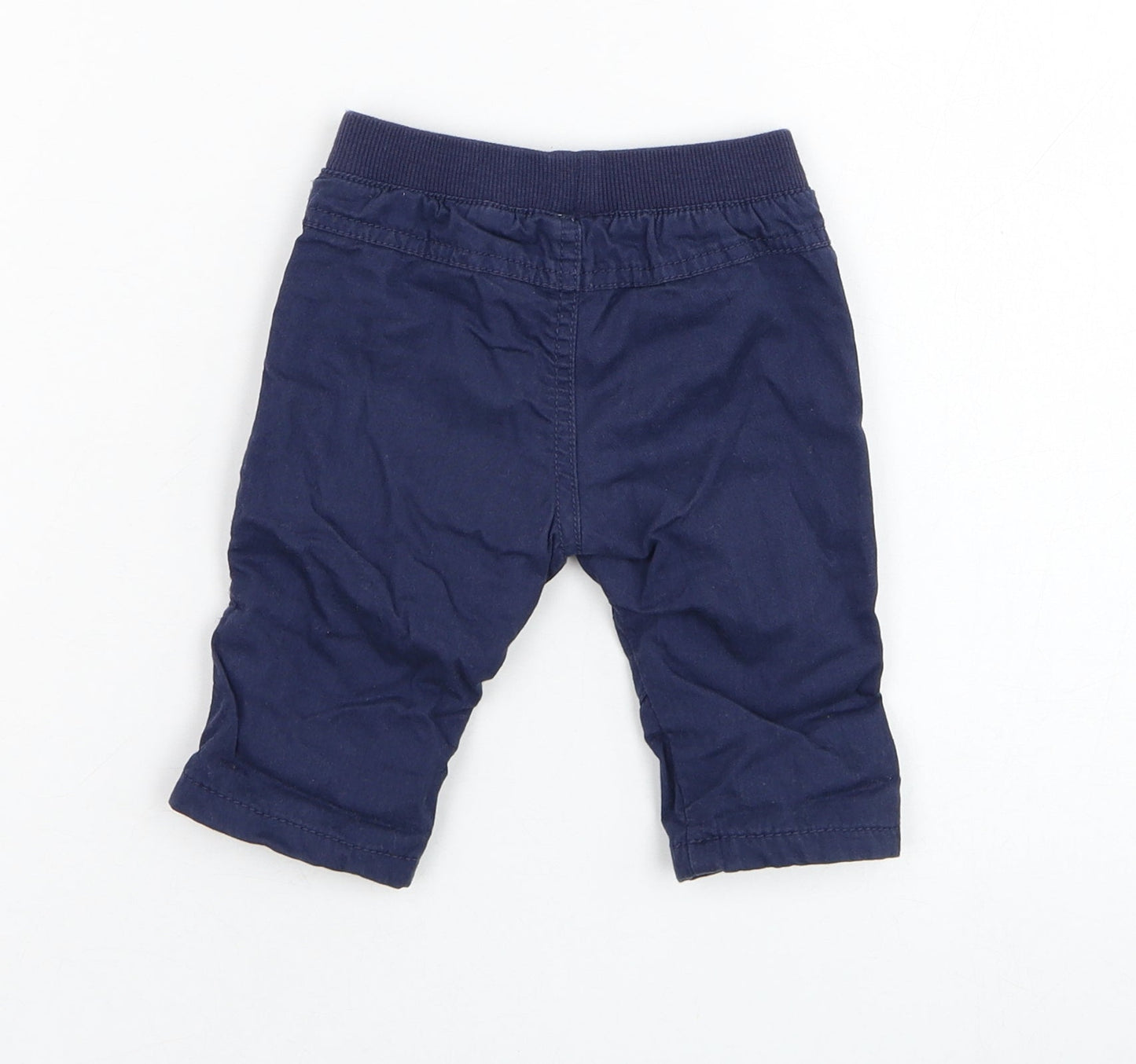 Matalan Boys Blue  Cotton Jogger Trousers Size 6-9 Months  Pullover