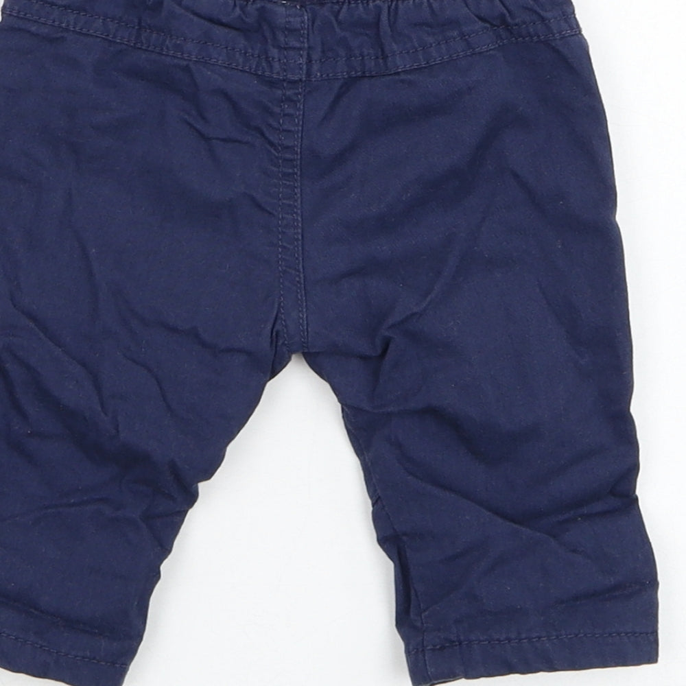 Matalan Boys Blue  Cotton Jogger Trousers Size 6-9 Months  Pullover