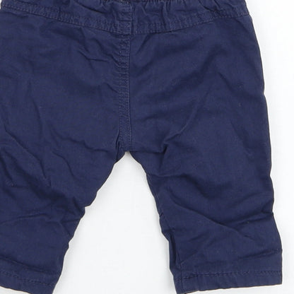 Matalan Boys Blue  Cotton Jogger Trousers Size 6-9 Months  Pullover