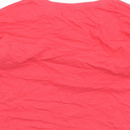 NEXT Girls Pink  Cotton Basic T-Shirt Size 6 Years Round Neck Pullover