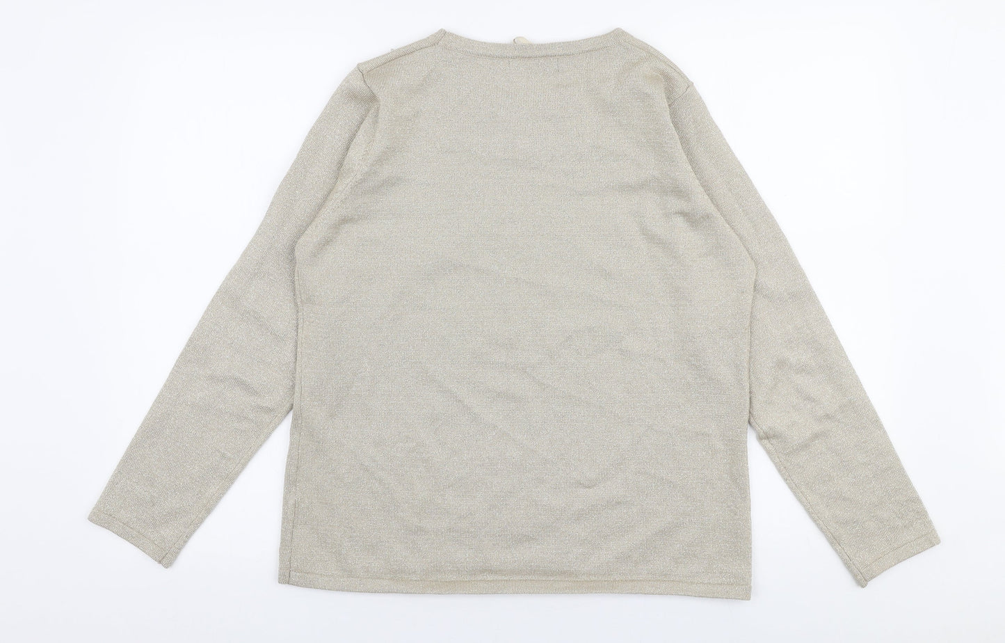 Womens UK Size M BM Collection Gold Pullover Jumper