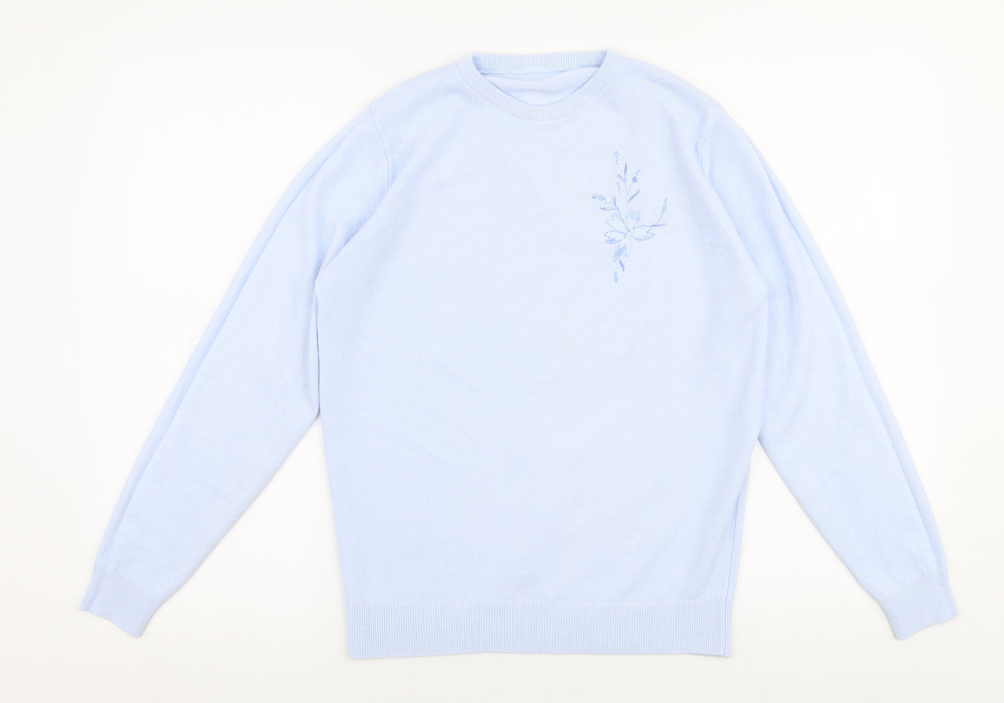 Womens UK Size S Preworn Blue Pullover Jumper