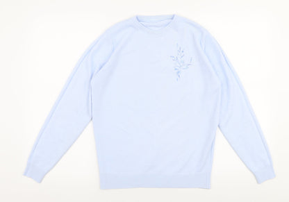 Womens UK Size S Preworn Blue Pullover Jumper