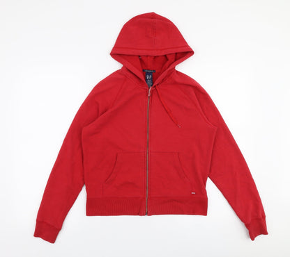 Gap Womens Red  Cotton Full Zip Hoodie Size XS  Zip