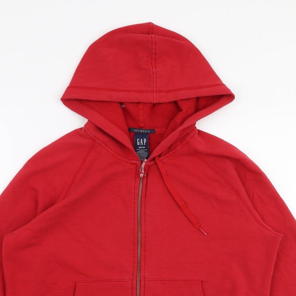 Gap Womens Red  Cotton Full Zip Hoodie Size XS  Zip