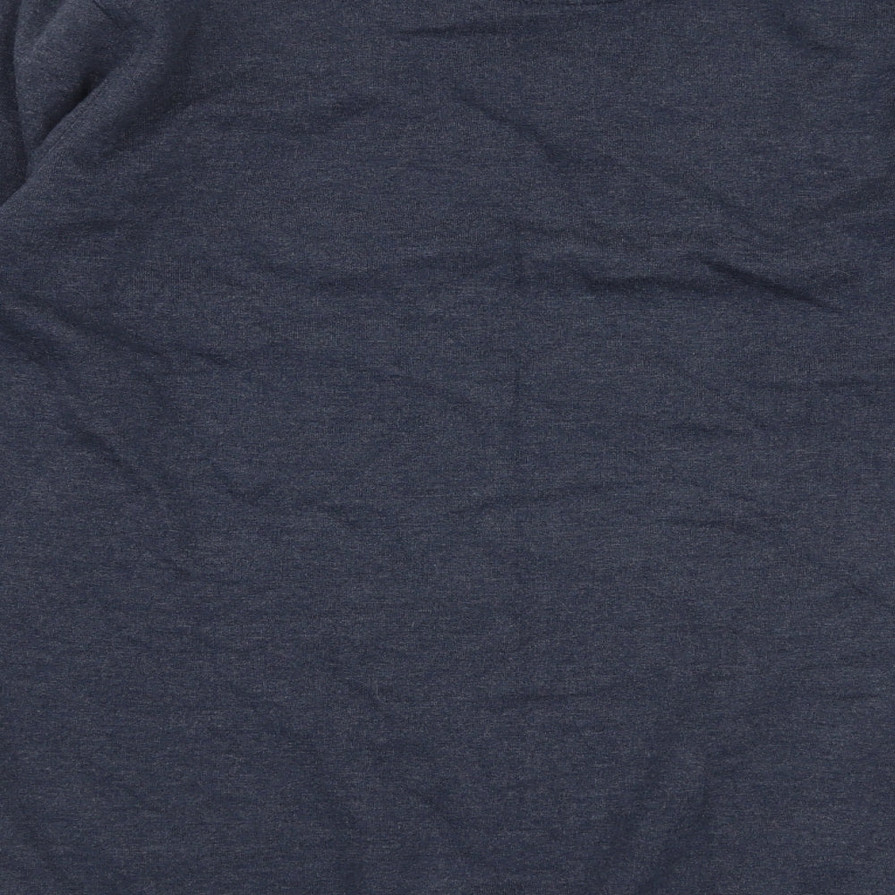 !Solid Mens Grey  Polyester Pullover Sweatshirt Size M