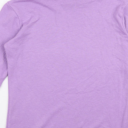 Womens UK Size 12 Afibel Purple Jersey T-Shirt