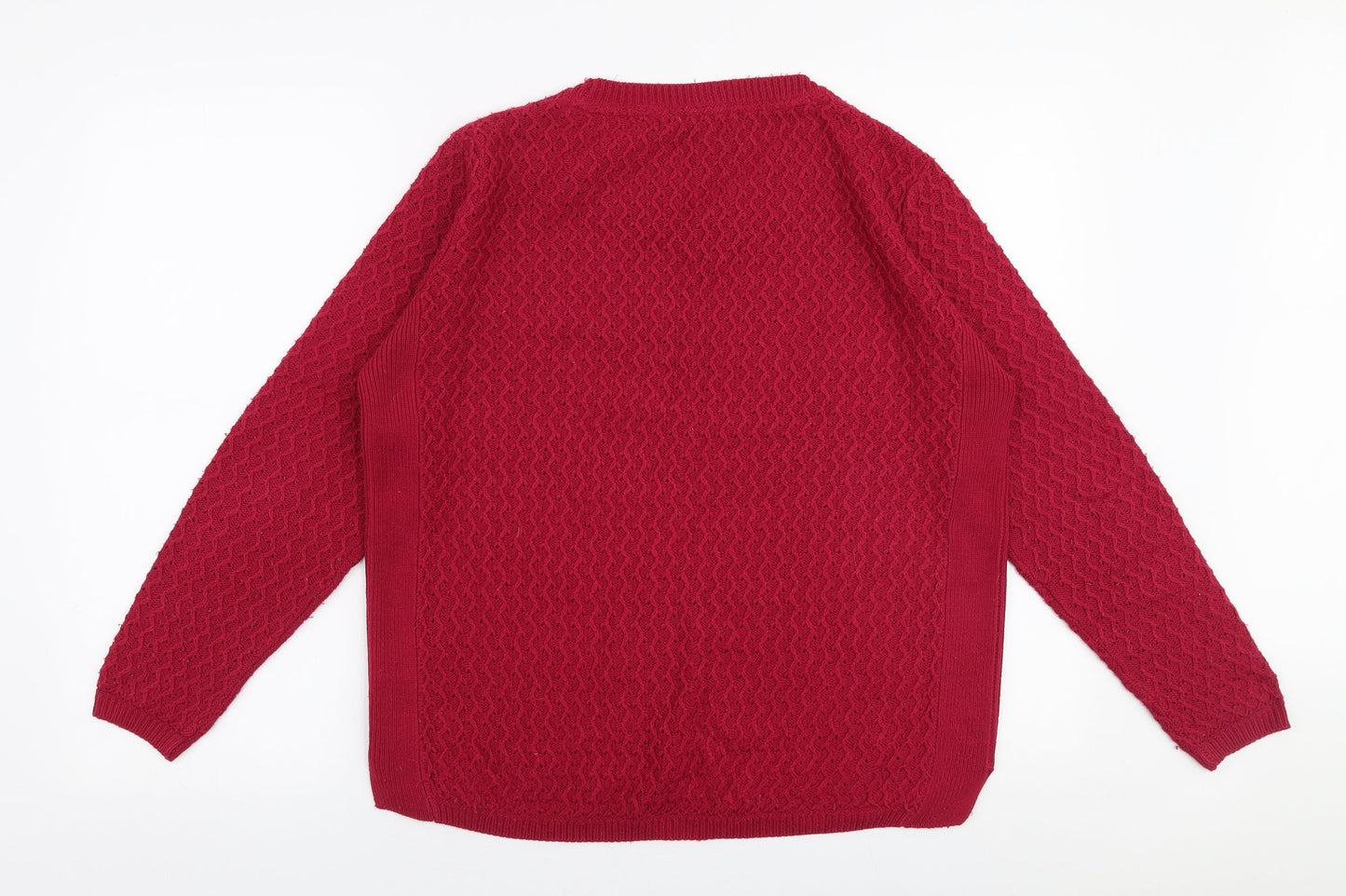 Womens UK Size M Isle Pink Pullover Jumper