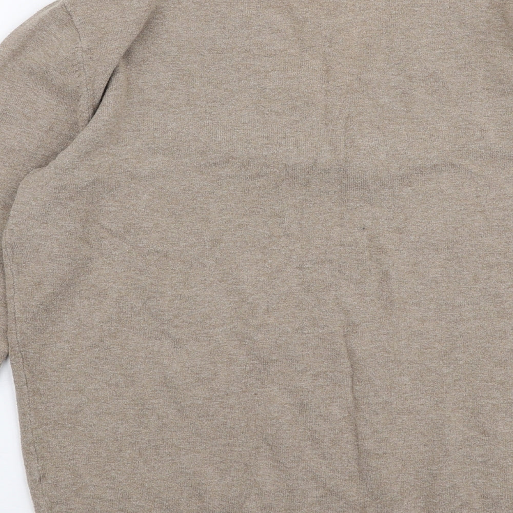 Gap Womens Beige V-Neck  Polyester Pullover Jumper Size S