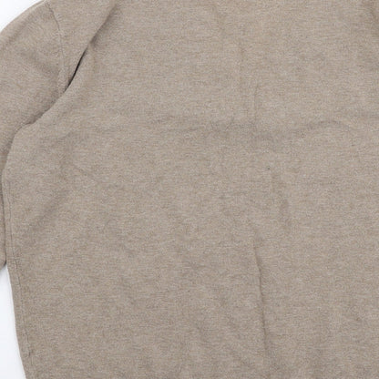 Gap Womens Beige V-Neck  Polyester Pullover Jumper Size S