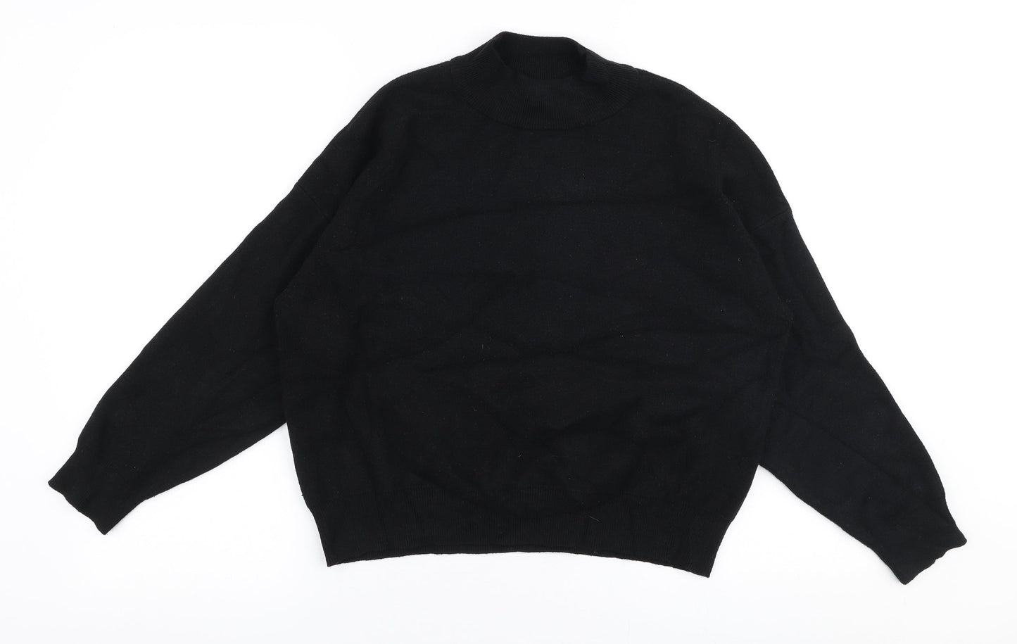 Primark Womens Black High Neck  Viscose Pullover Jumper Size M