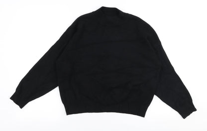 Primark Womens Black High Neck  Viscose Pullover Jumper Size M