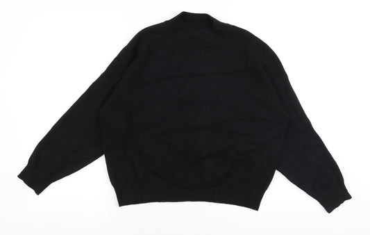 Primark Womens Black High Neck  Viscose Pullover Jumper Size M