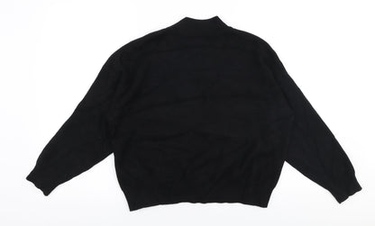 Primark Womens Black High Neck  Viscose Pullover Jumper Size M
