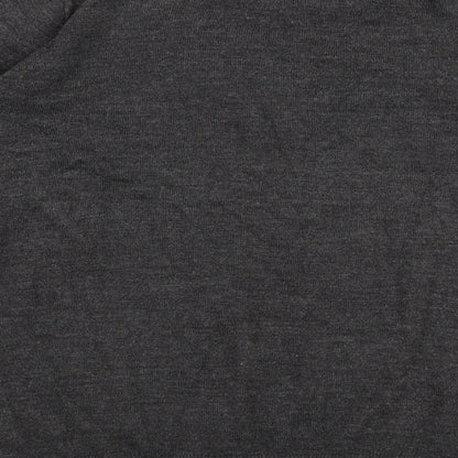 TU Mens Grey Round Neck  Acrylic Pullover Jumper Size L