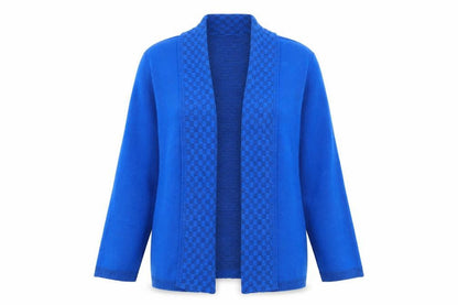 Womens UK Size L Impressions Blue Cardigan Jumper