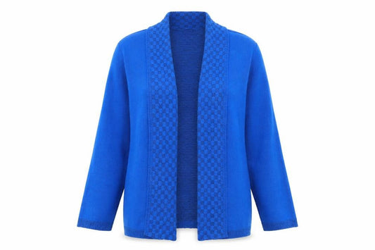Womens UK Size L Impressions Blue Cardigan Jumper