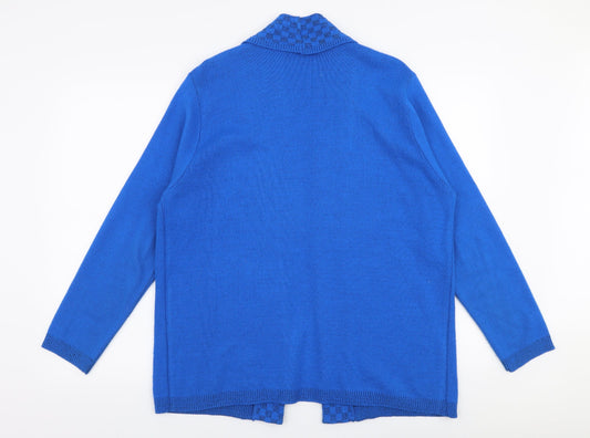 Womens UK Size L Impressions Blue Cardigan Jumper