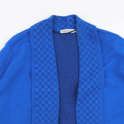 Womens UK Size L Impressions Blue Cardigan Jumper