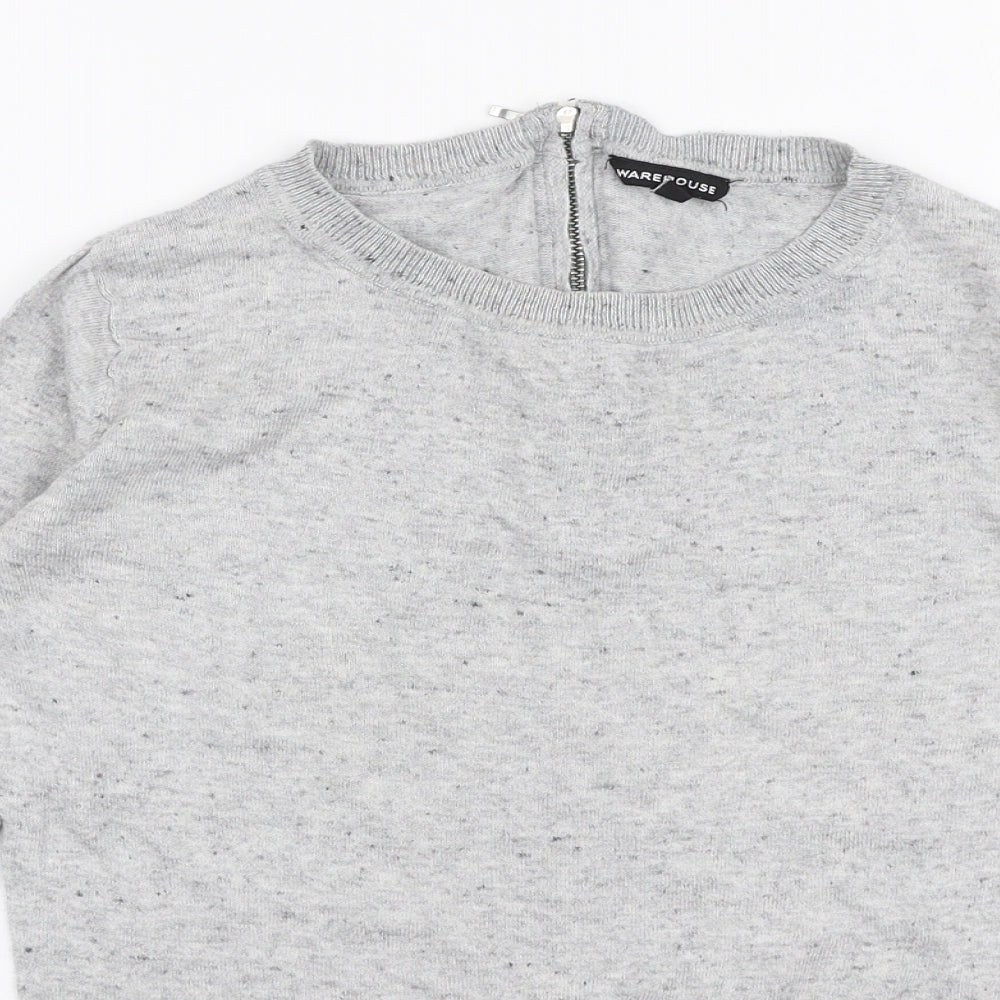 Womens UK Size 6 Warehouse Grey Pullover Jumper
