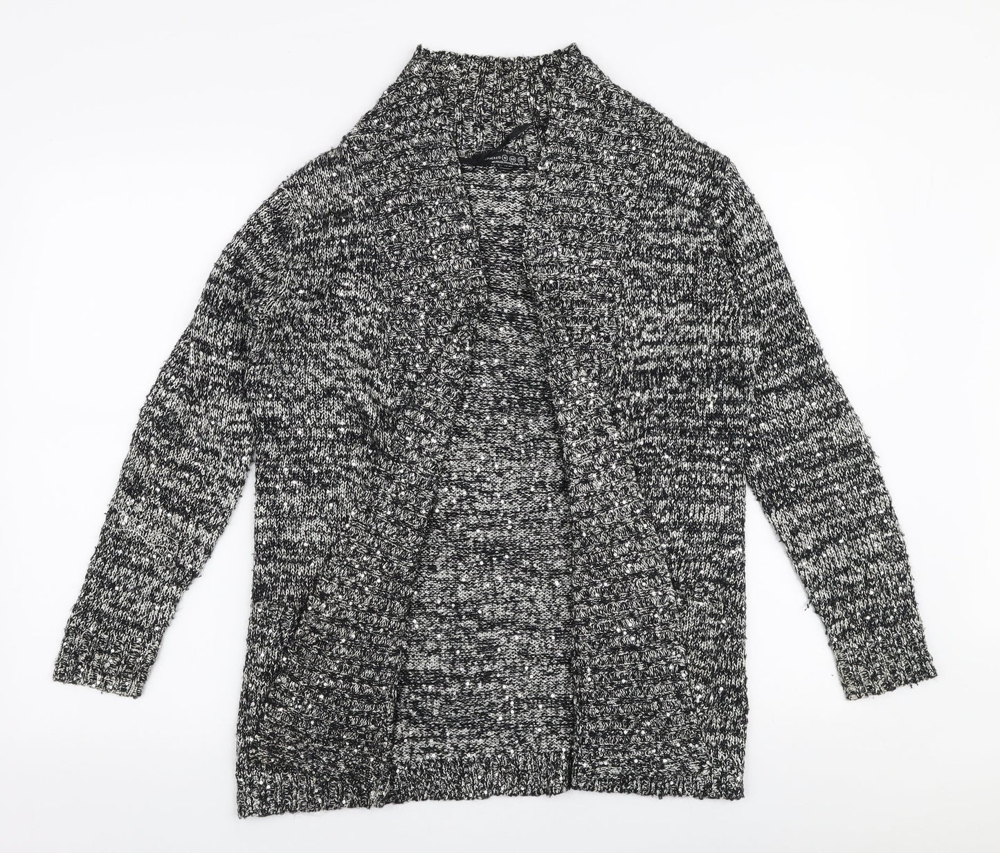 Atmosphere Womens Silver V-Neck  Polyester Cardigan Jumper Size 10