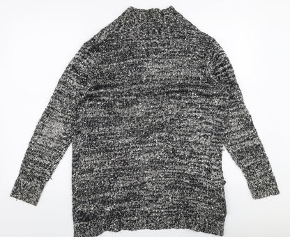 Atmosphere Womens Silver V-Neck  Polyester Cardigan Jumper Size 10