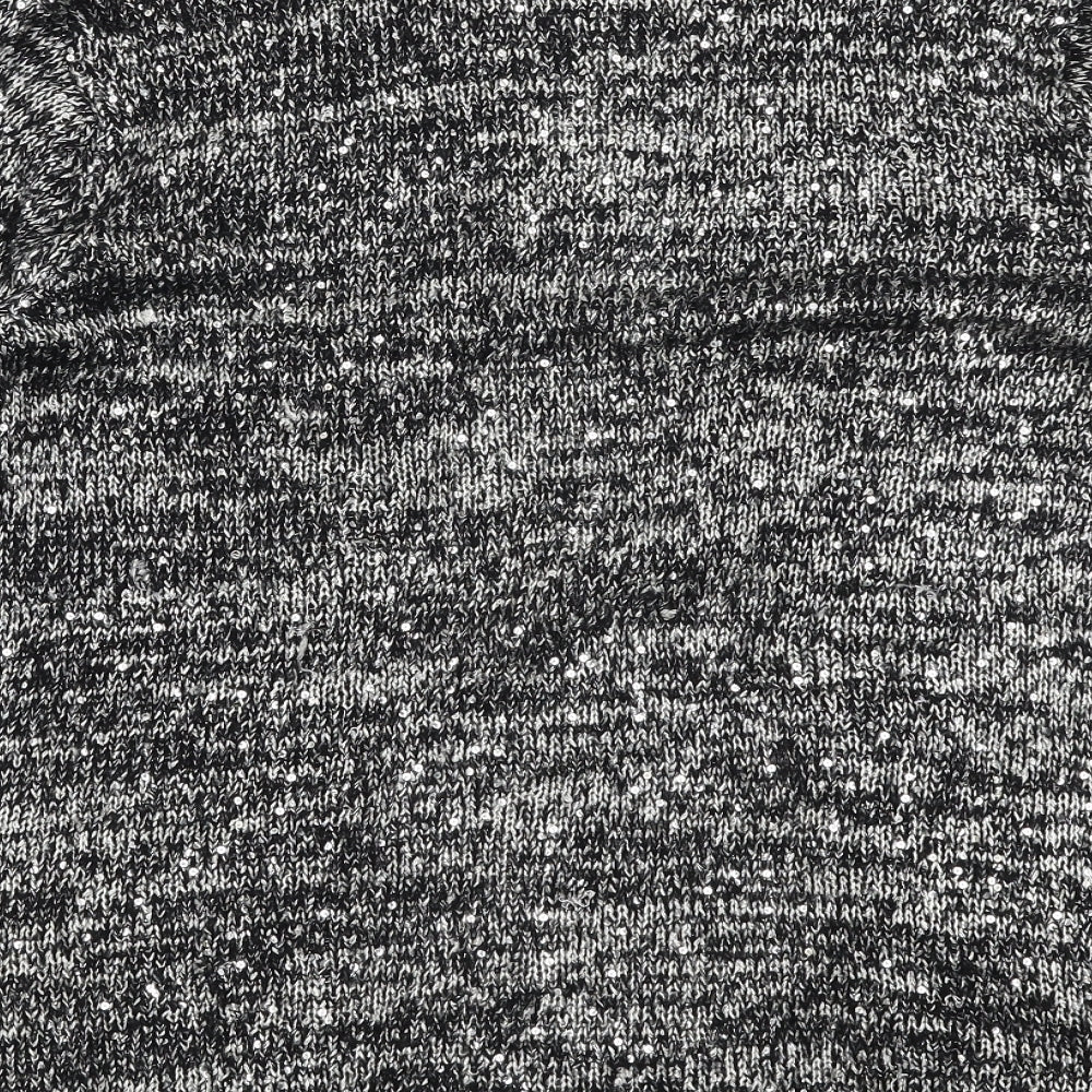 Atmosphere Womens Silver V-Neck  Polyester Cardigan Jumper Size 10