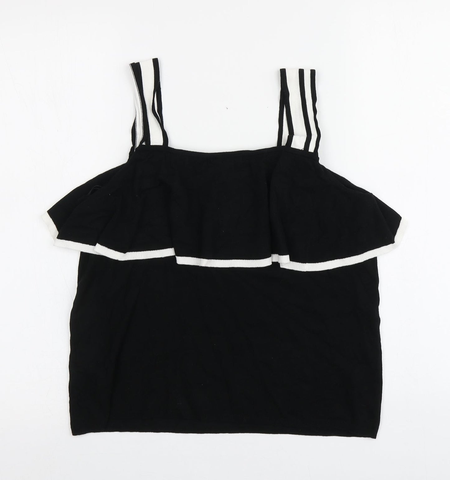 Womens UK Size 12 Per Una Black Basic T-Shirt
