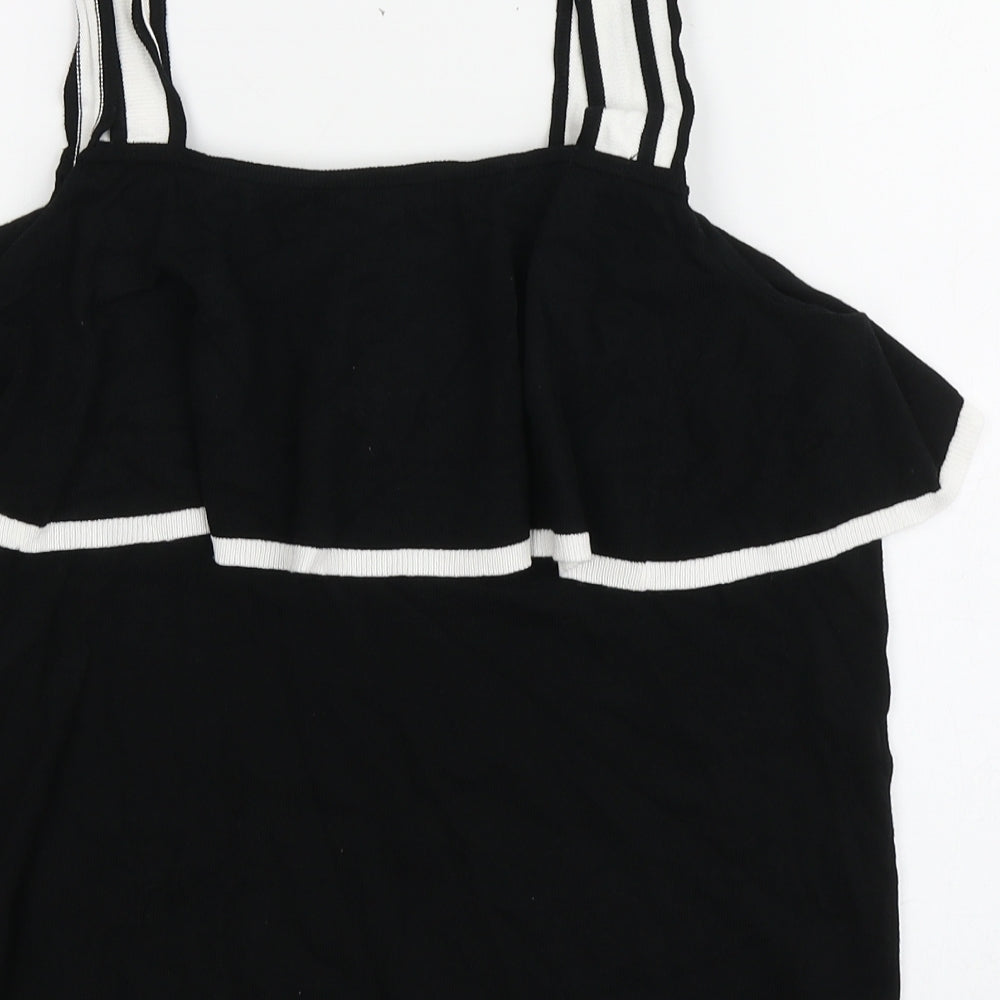 Womens UK Size 12 Per Una Black Basic T-Shirt