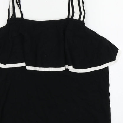 Womens UK Size 12 Per Una Black Basic T-Shirt