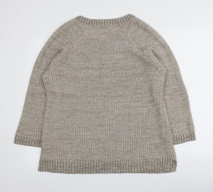 Jeffrey and Paula Womens Gold Round Neck  Acrylic Pullover Jumper Size 16