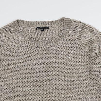 Jeffrey and Paula Womens Gold Round Neck  Acrylic Pullover Jumper Size 16