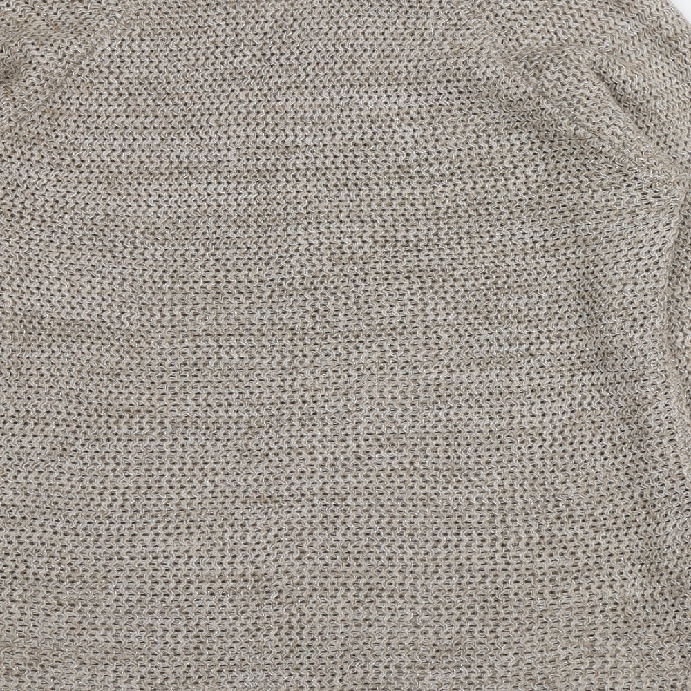 Jeffrey and Paula Womens Gold Round Neck  Acrylic Pullover Jumper Size 16