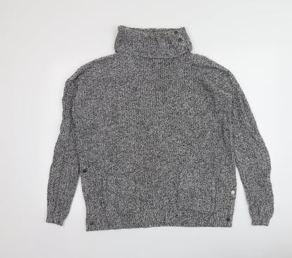 NEXT Womens Grey Roll Neck  Cotton Pullover Jumper Size S