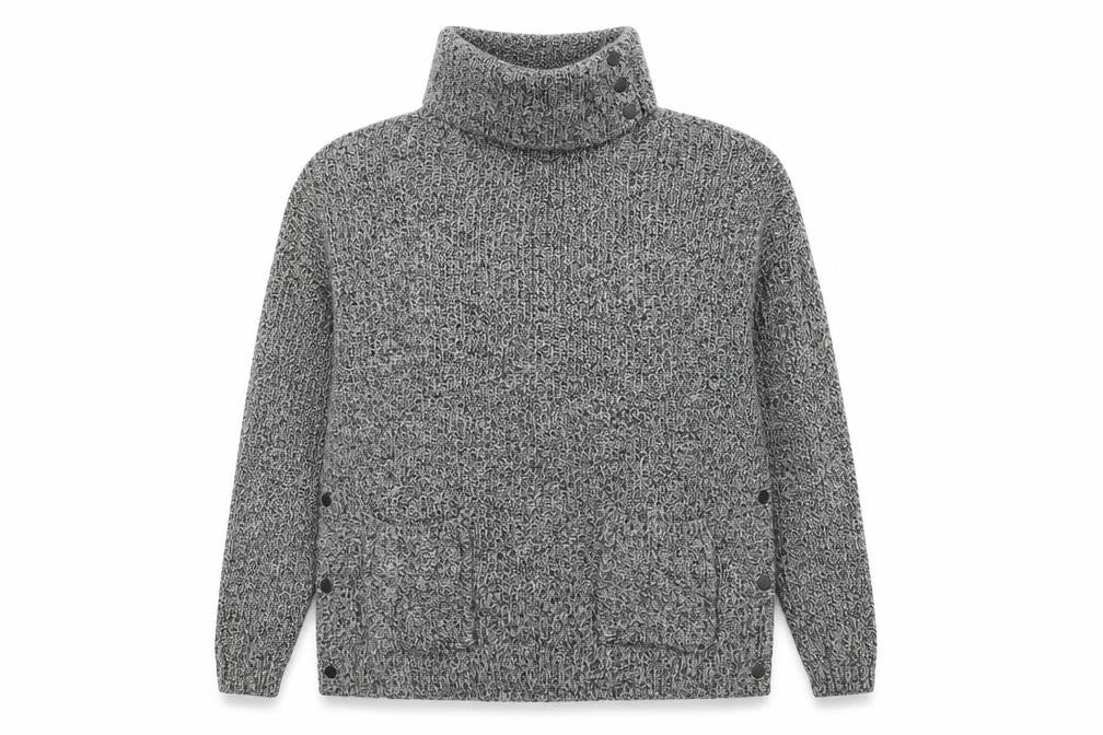NEXT Womens Grey Roll Neck  Cotton Pullover Jumper Size S