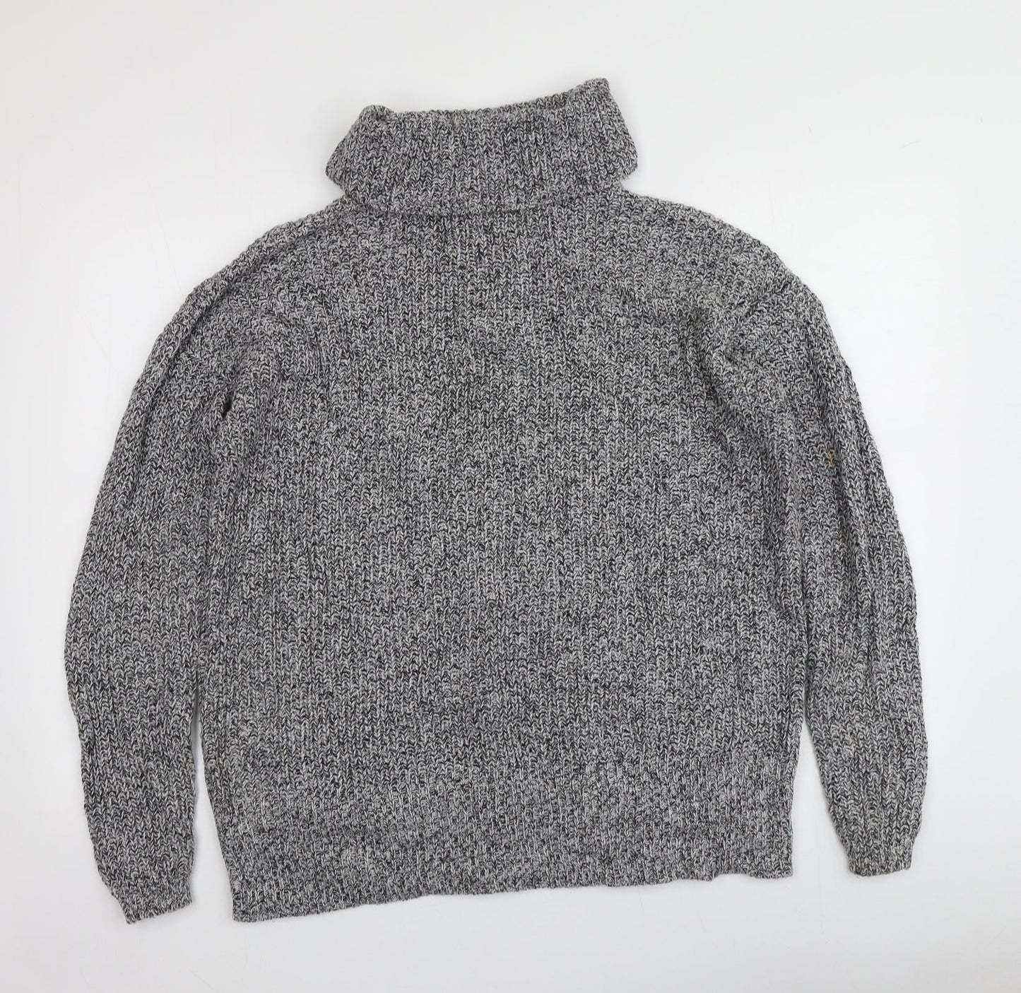 NEXT Womens Grey Roll Neck  Cotton Pullover Jumper Size S